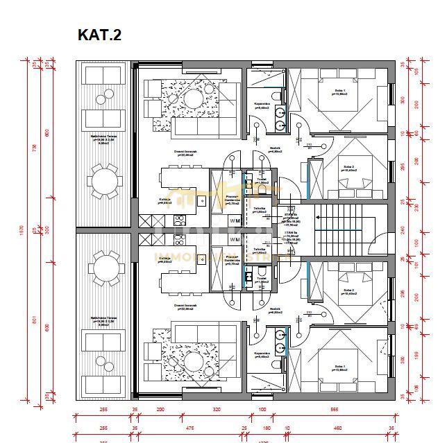 Attico con ampia terrazza sul tetto - 4 km dal mare